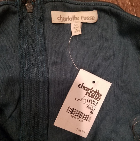 NWT Emerald Green Lace Dresa - Picture 3 of 3